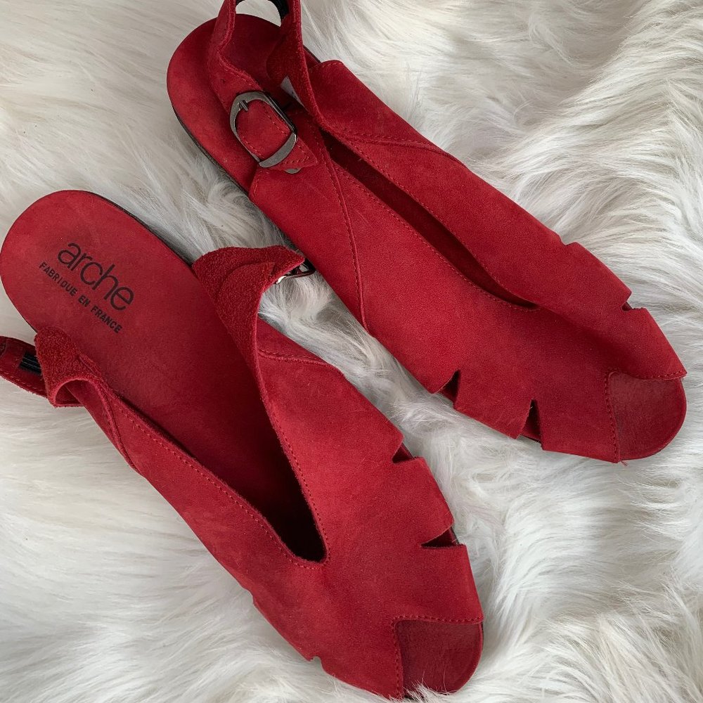 Arche Slingback Sandal Peep Toe Wedge